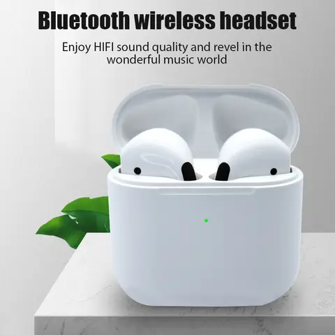2024Pro 4 TWS Wireless Bluetooth Earphones Headphones Mini Earpone Headset For PC Android Apple iPhone Earbuds Accessories