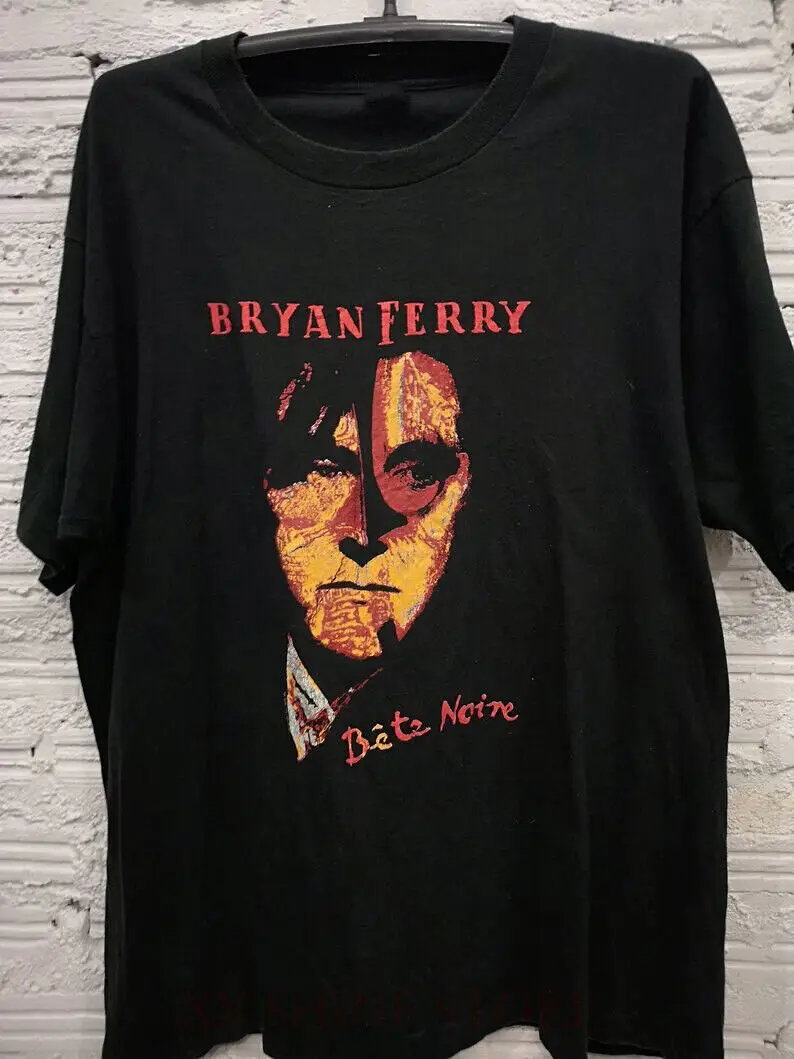 80s Bryan Ferry Tee Shirt Short Sleeve Black Unisex S-5XL