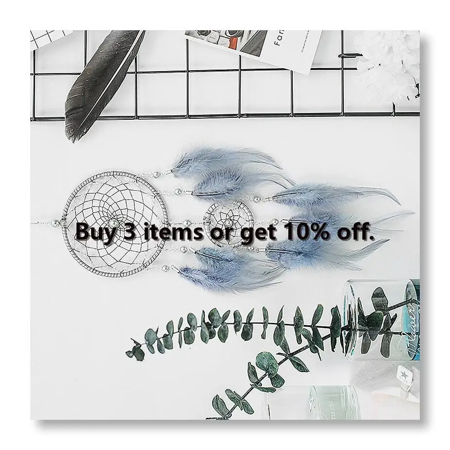 ✼Dream Catcher - Handmade Traditional Feather Wall Hanging Home Decor Ornament Craft Valentine's Day Gifts for Friends