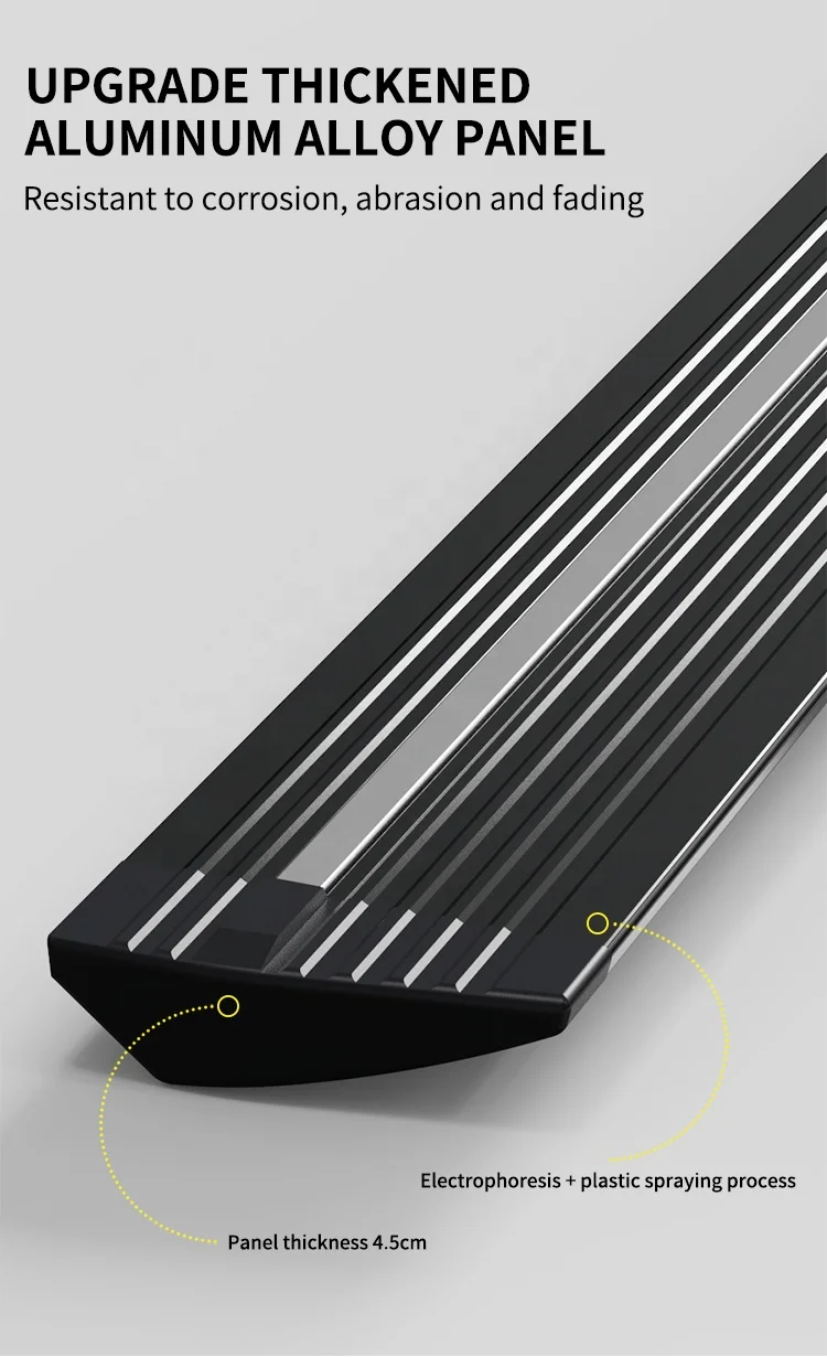 Aluminum Alloy Full Set Electric Side Step Pedal Power Running Board For Pickup Ford F150 Year 2009 Up With LED Light No Light