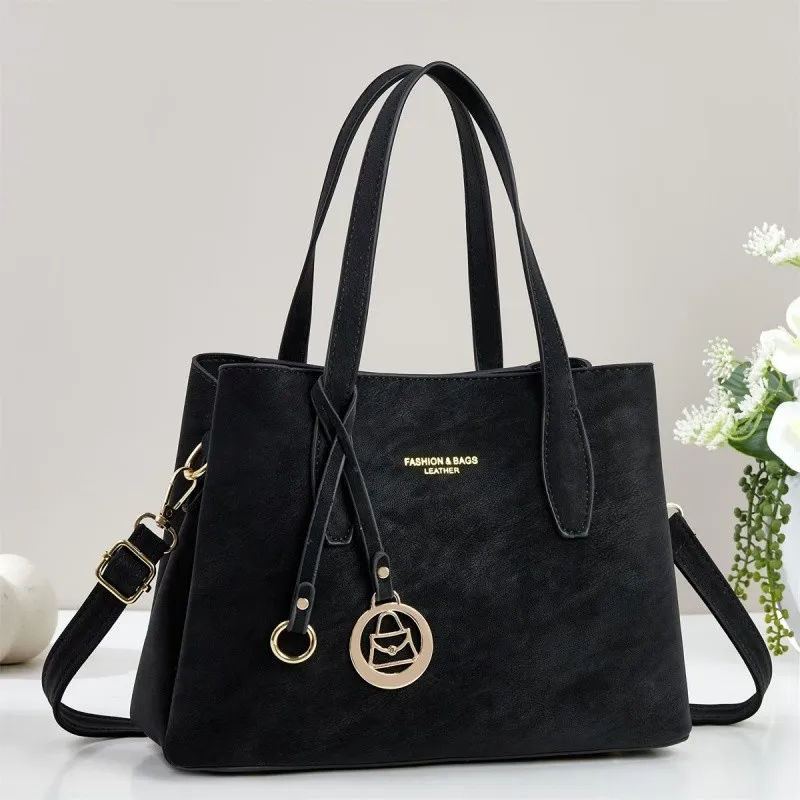 

Stylish Original Classic Diaper Bag: Women's Crossbody Shoulder Tote, Designer Leather Bag With Textured Finish And Retro Flair