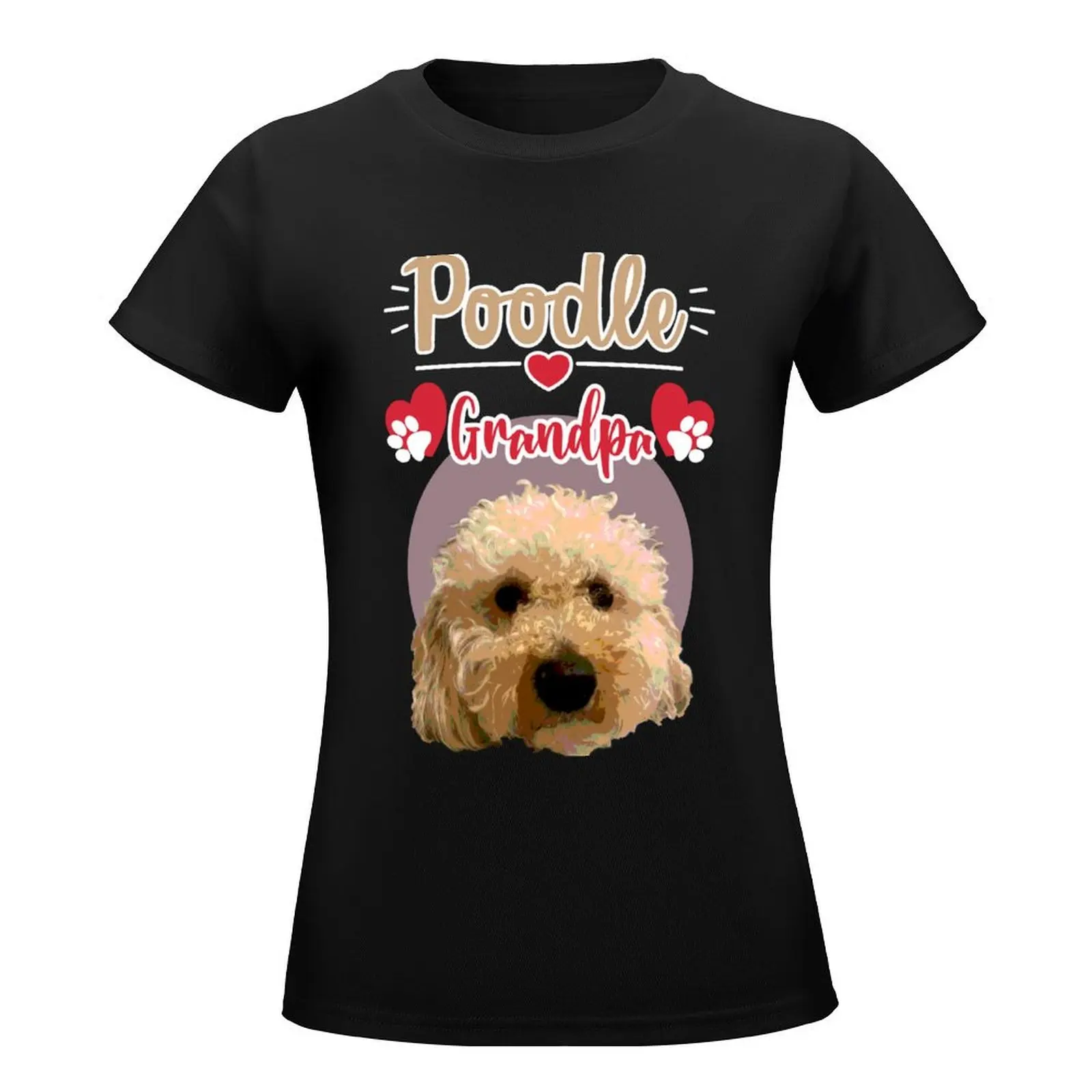 Poodle Grandpa T-Shirt oversized aesthetic clothes t-shirts for Women pack