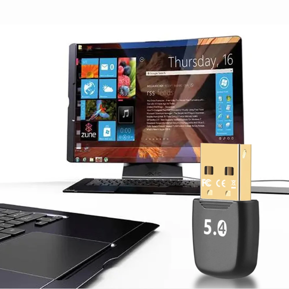 USB Bluetooth-Compatible 5.4 อะแดปเตอร์เครื่องส่งสัญญาณเสียงไดร์เวอร์ฟรี Audio Dongle สําหรับ PC แล็ปท็อปลําโพงไร้สาย