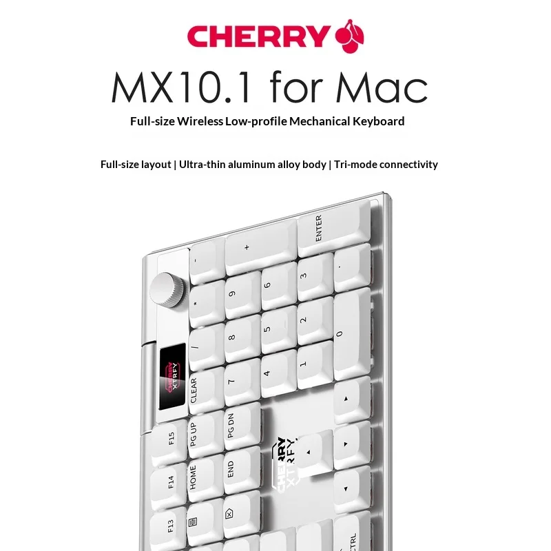 Cherry MX10.1 For MAC Wireless Mechanical Keyboard  Rgb Backlit Ultra Thin Alloy Shell Gaming Office 4000mah Keyboard Gift