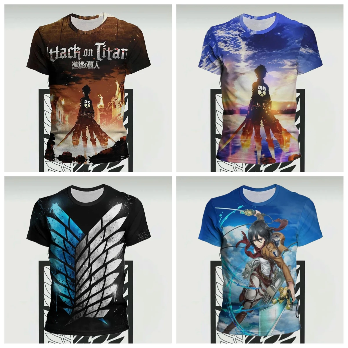 

New Giant Attack on Titan 3D Print T-Shirt Men Women Funny Anime Short Sleeve Tshirts Oversized Harajuku Tees Tops Kid Clothing
