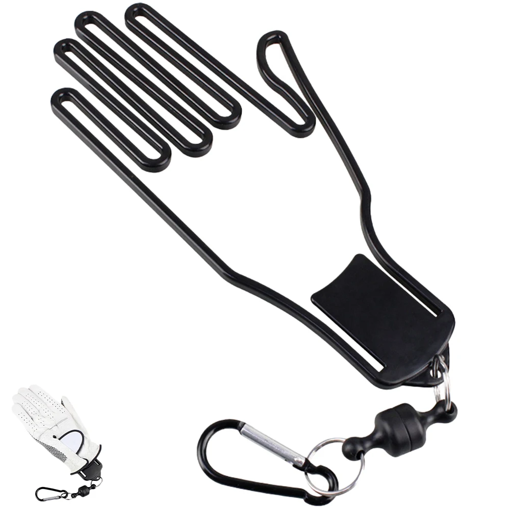 

Practical Glove Display Holder Bike Gloves Magnetic Buckle Black Drying Rack Portable Support Frame Plastic