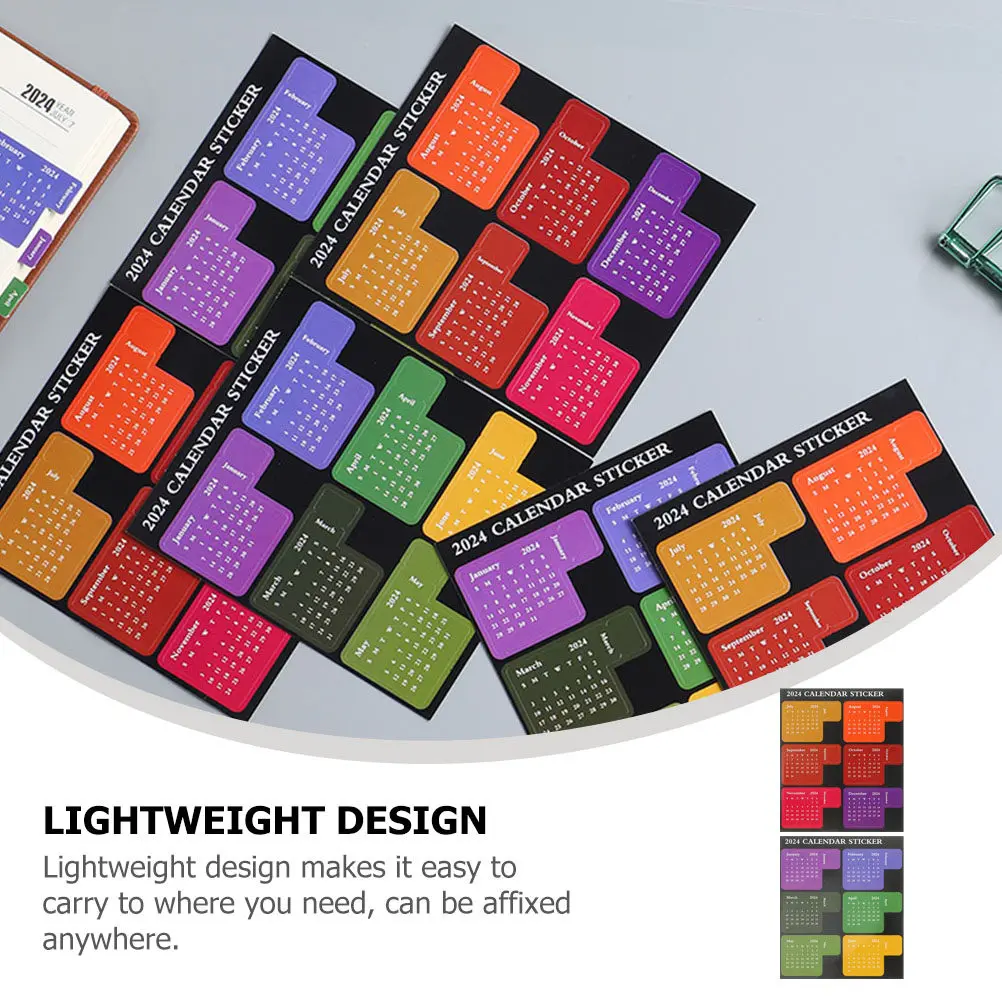 1Set Daily Plan Sticker Calendar Index Creative Multi-Function Planner Accessories Office School Notepad Month Tabs