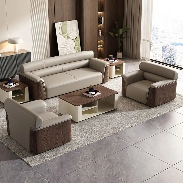 Business Office Sofa Boss Office Sofa Coffee Table Meeting Room Reception VIP Sofa