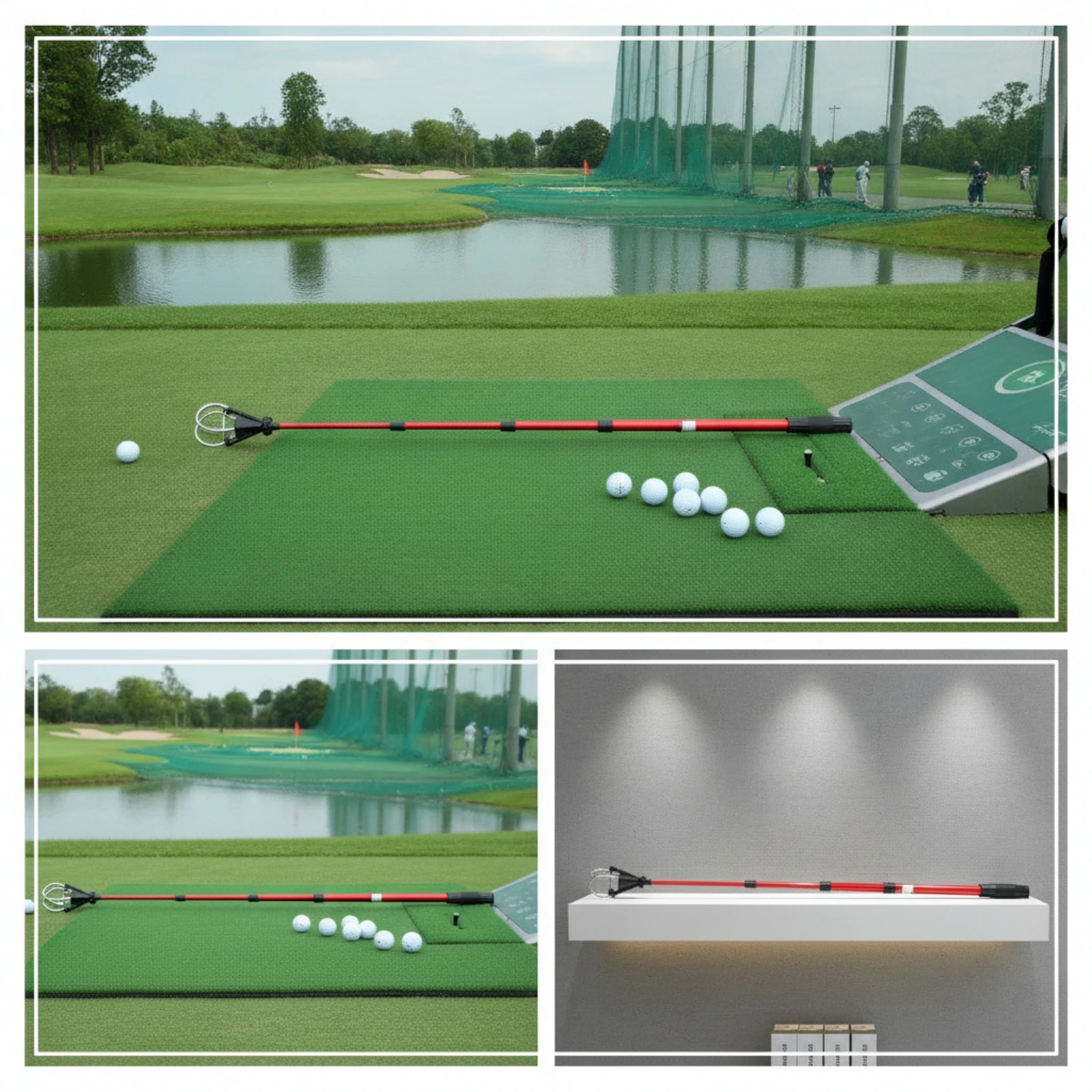 Telescopic Golf Ball Retriever Compact Golf Ball Retriever Sports Gear Portable Anti-Slip for Golfers