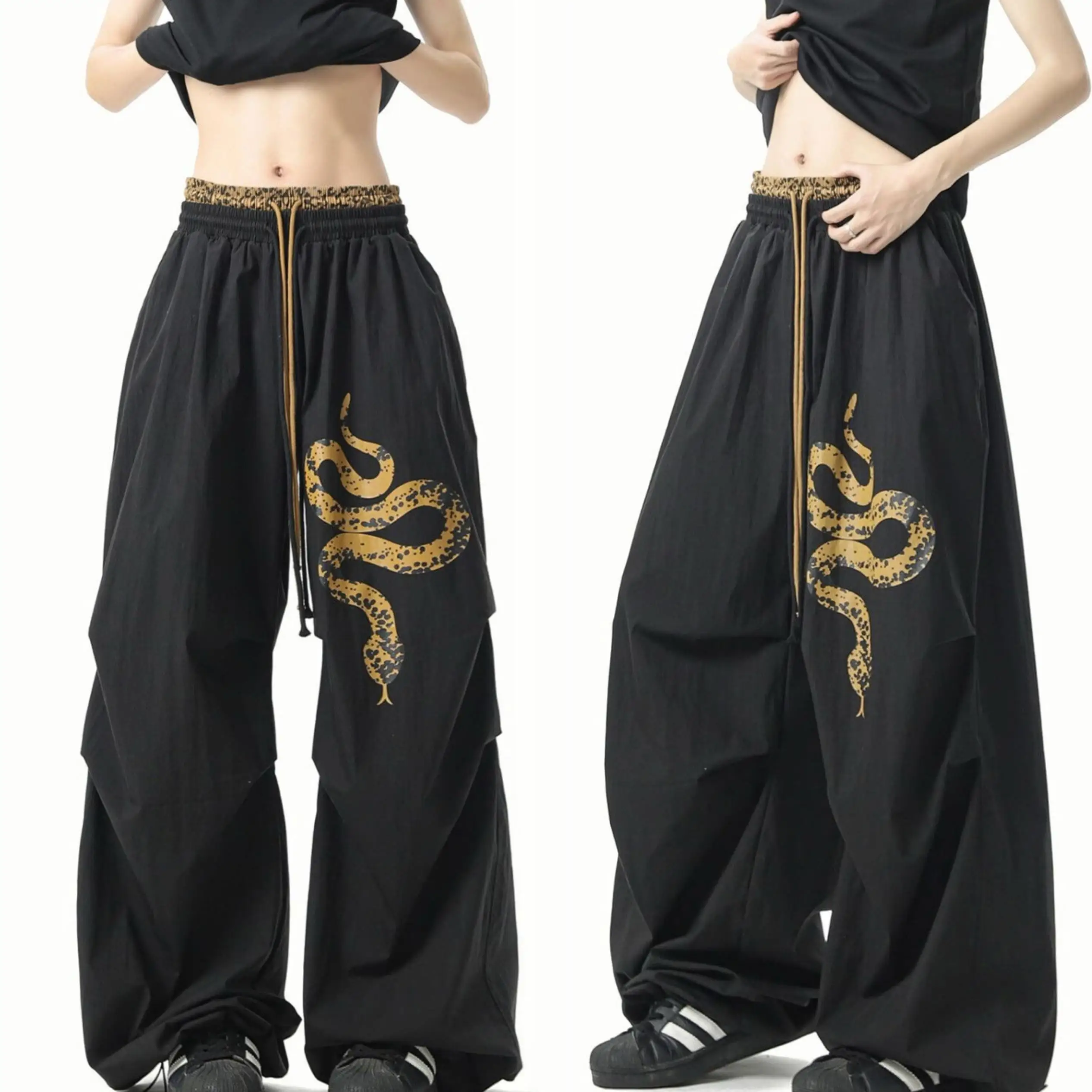 Gothic Stil Snake Print Cargo Hosen frauen Street Dance Casual Alle-spiel frauen Jogginghose Neue Sommer Mode hosen Frau