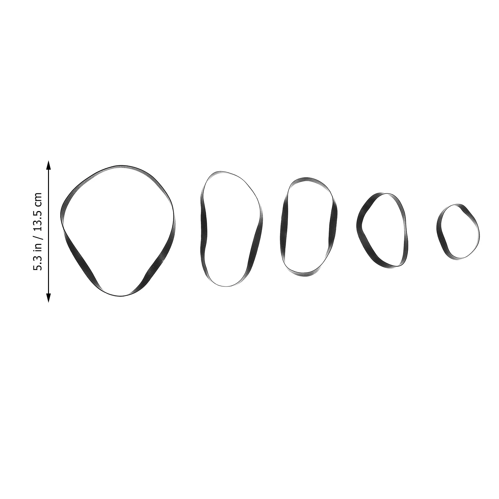 

100Pcs Wide Heavy Duty Rubber Bands Black Thick Elastic Bands for Office Home Organization Binding Fixing Recorder Use