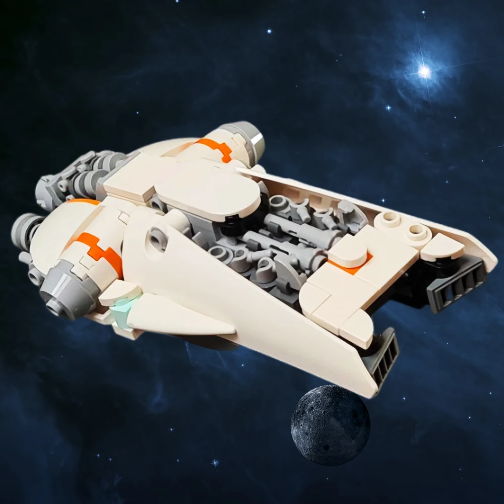 MOC Corellian YT 1660 Raumschiff-Modell Bausteine Weltraum-Transportschiff DIY Kreatives Bausteinspielzeug Geschenk für Erwachsene