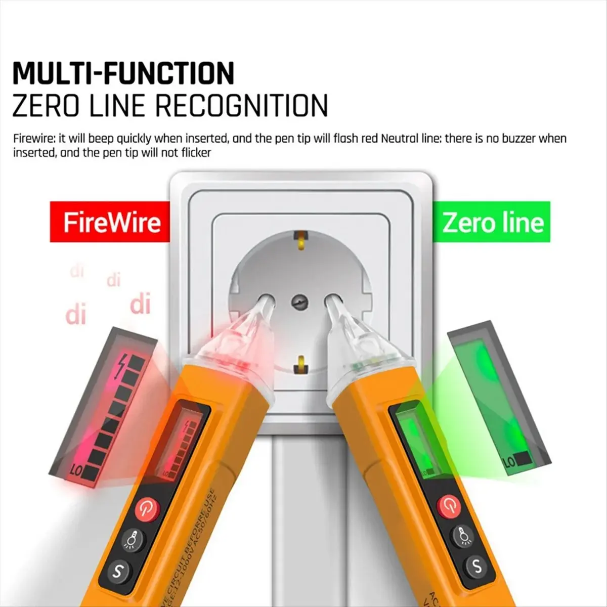 A22I New Meter Electric Sensor Test Pencil VC1010 12V to 1000V Current Digital Voltage Detectors Smart Tester Pen