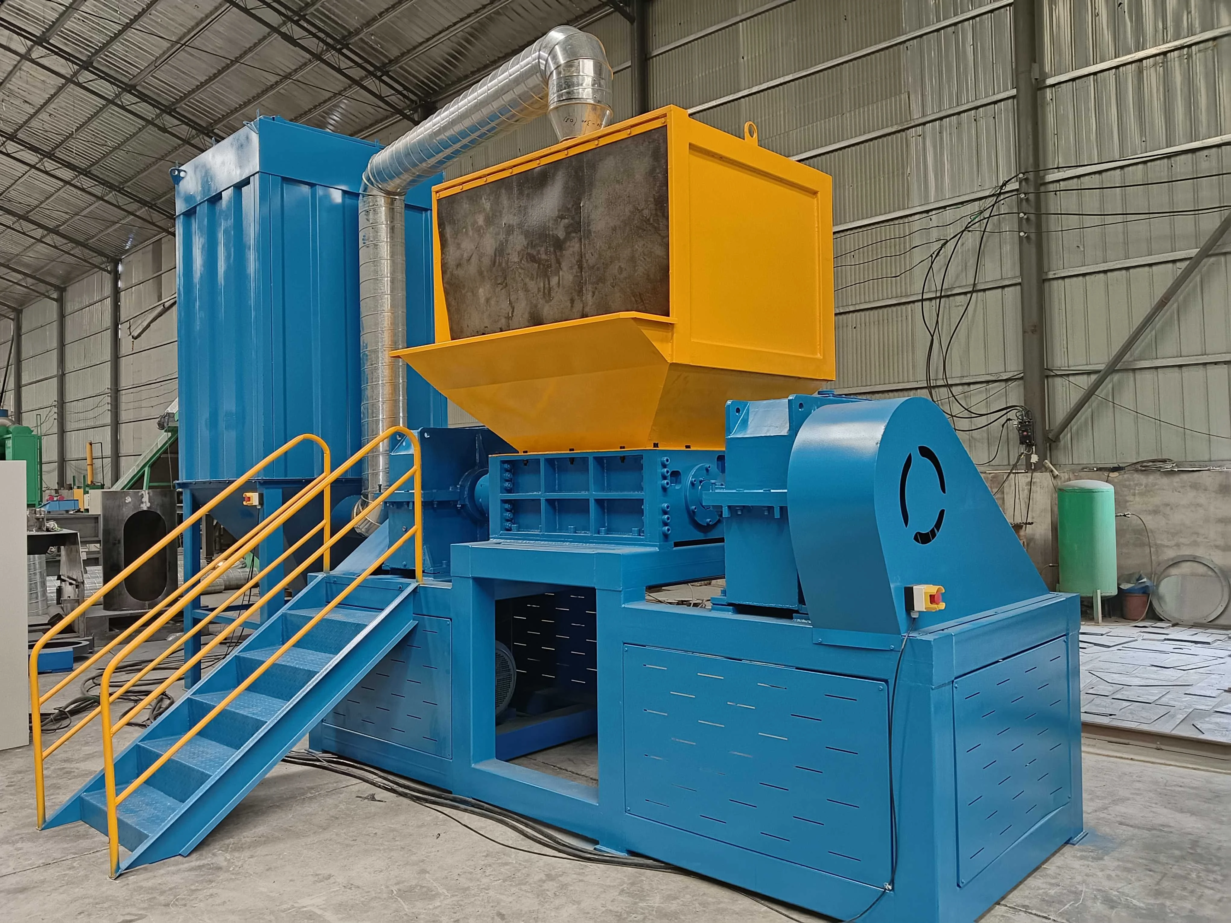 Heavy Industrial Double Shaft Tire Shredder Machine Waste Car Scrap Shredder High Efficiency for Aluminum Processing
