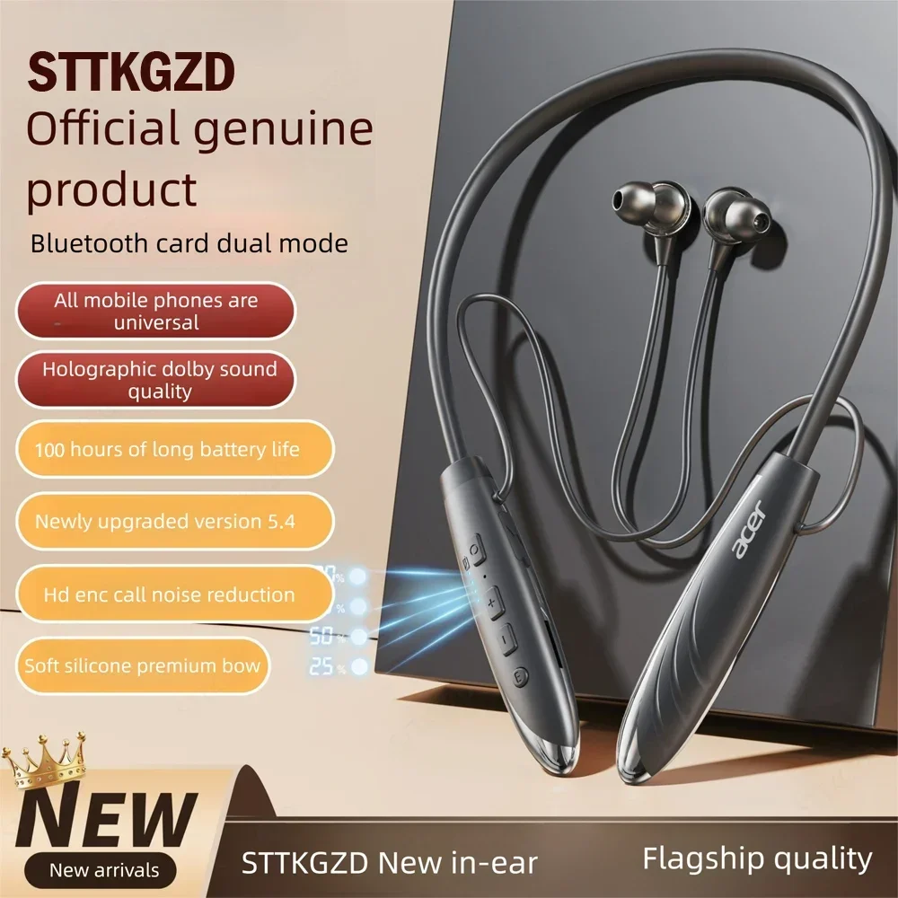 STTKGZD Wireless Headphones Neckband Bluetooth Earphone With Microphone Long Battery High Quality Headset Sport For TF Card