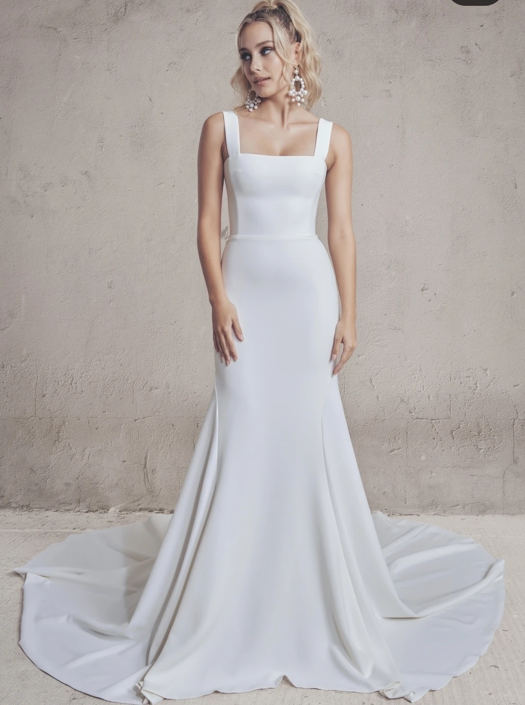 Vestido de novia de satén para mujer, traje elegante de sirena con tirantes finos, Espalda descubierta, sin mangas, personalizado para medir