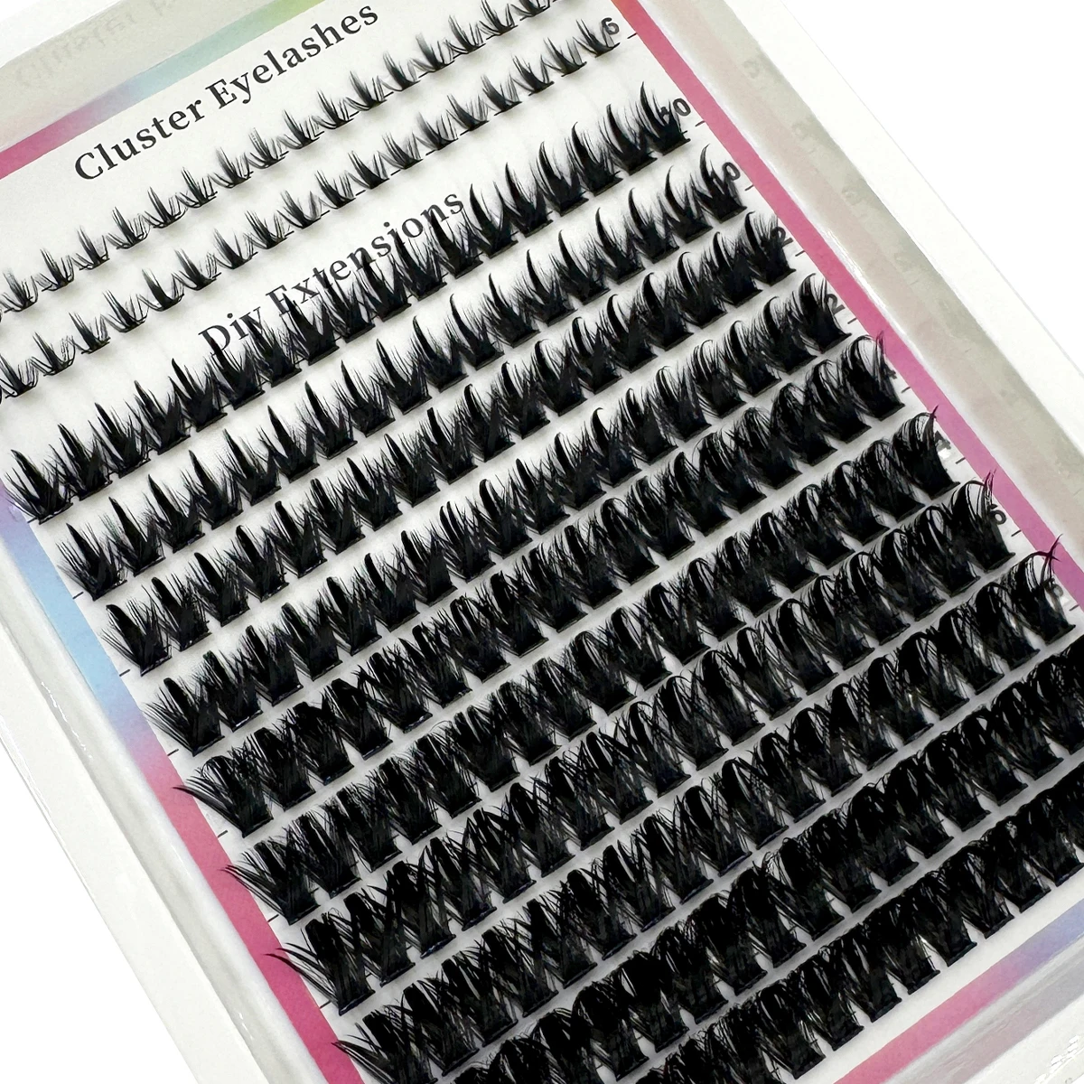 Wispige Wimpernbüschel mit Spitzen für Salon-Effekt DIY D-Kurve Wimpernverlängerungen Vollständig Spitzige Einzelwimpern – Detail 3