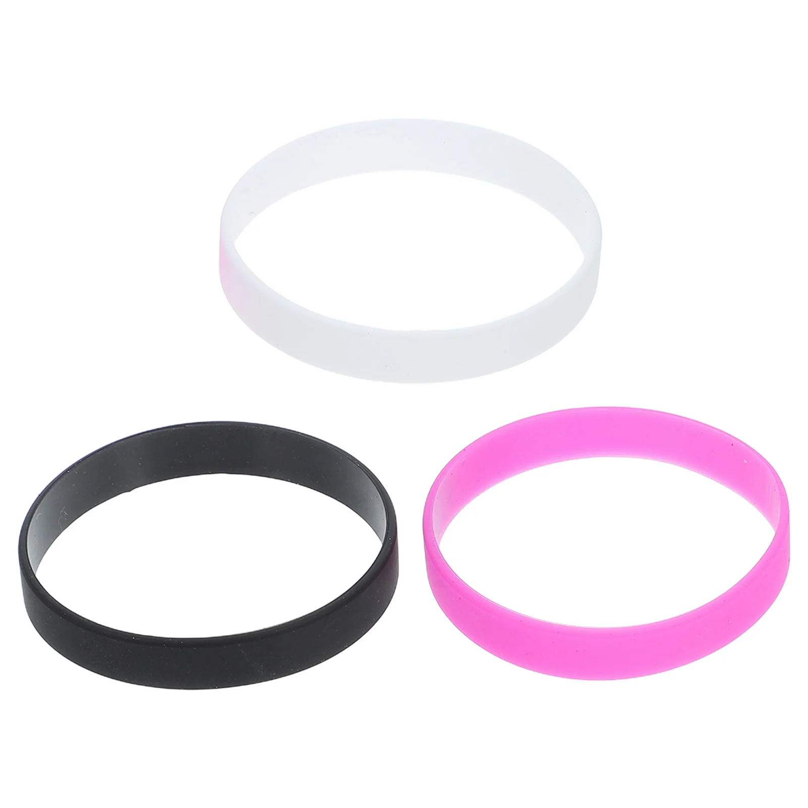 3 Pcs Wordless Silicone Bracelet Cool Bracelets for Men Wristbands Sports Elasticity Women