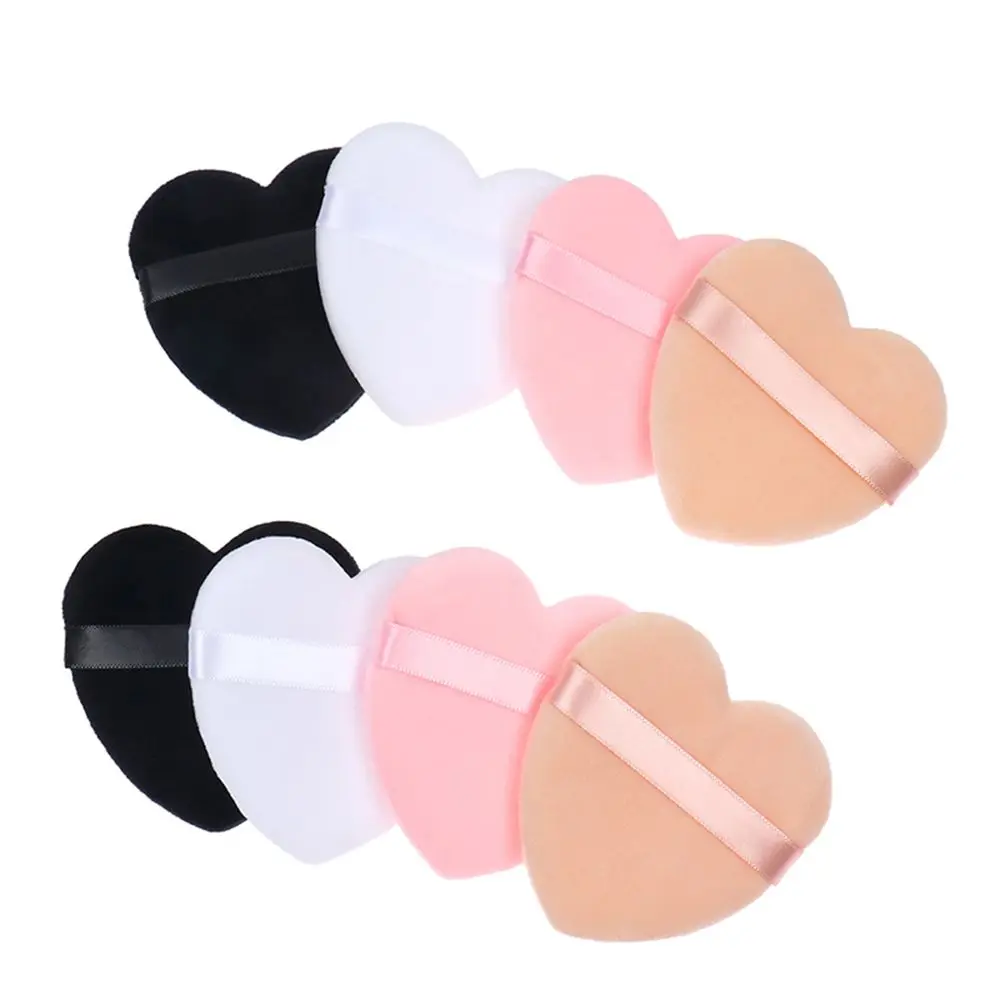 Fluwelen Multifunctionele Hartvormige Concealer Foundation Make-Up Katoenen Schoonheidssponzen Vormen Cosmetische Pofpoederdons