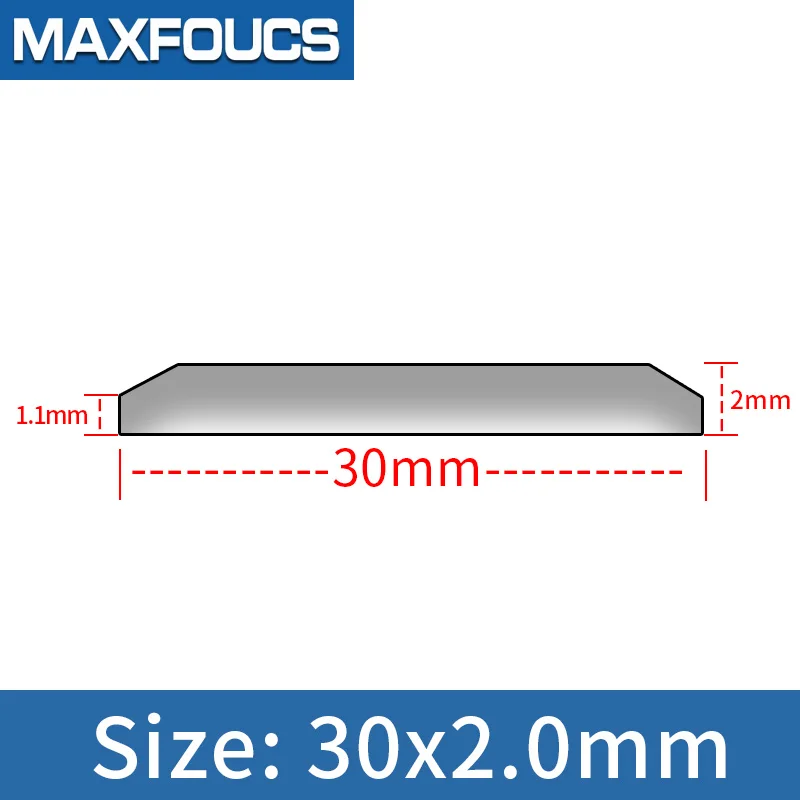 Flat 30*2.0mm Sapphire Crystal For Seiko Watch Glass parts Big Chamfer Replacement Parts Watch Accessories