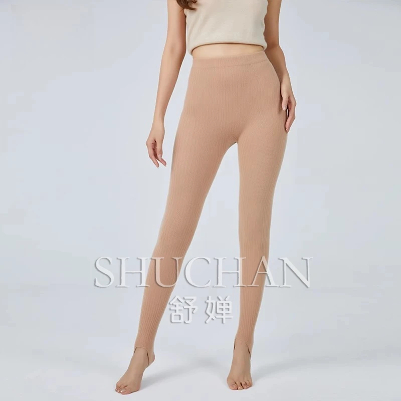 

Cashmere, elastic silk, autumn and winter women's one-piece cashmere pantyhose leggings, slim fit and warm 2002