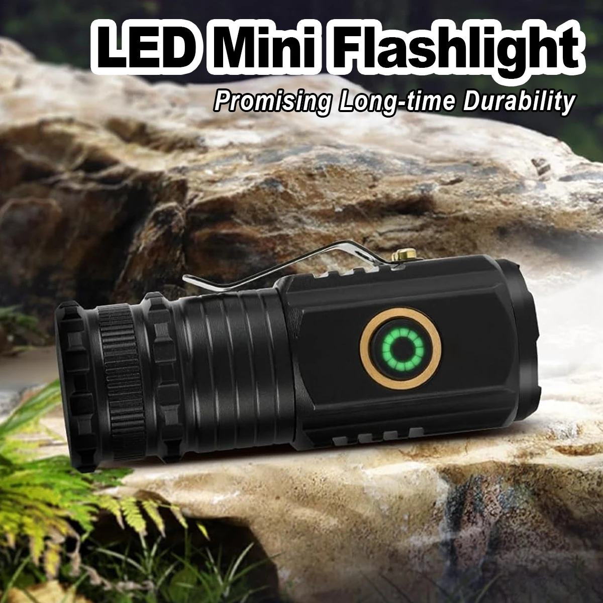 Flashlight With Power Indicator Rechargeable Magnetic Keychain Pocket Waterproof High Quality Durable Usb-C Small Clip On Metal