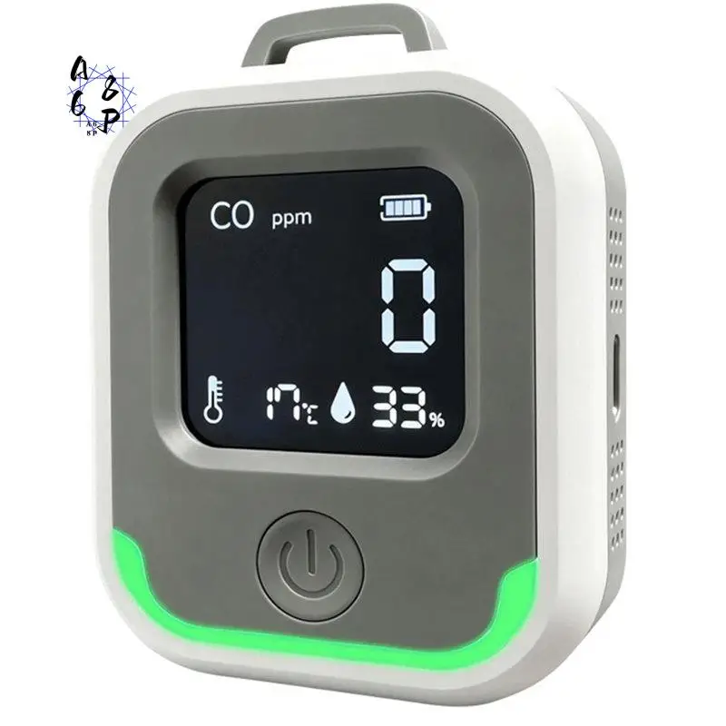 A68P-3-In-1 Carbon Monoxide , CO Portable Alarm With Temperature Humidity Sensor For Outdoor Camping RV