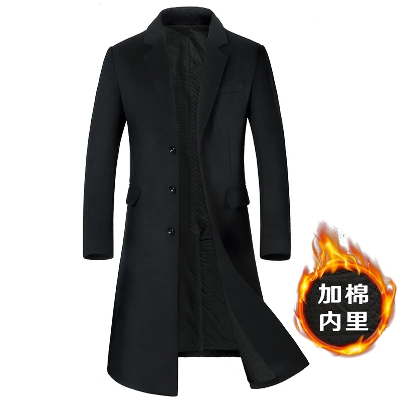 

2023 new arrival winter jacket men fashion Woolen Coat Men's Casual Wool trench Slim fit coat Men Dress Jacket men Size M-4XL