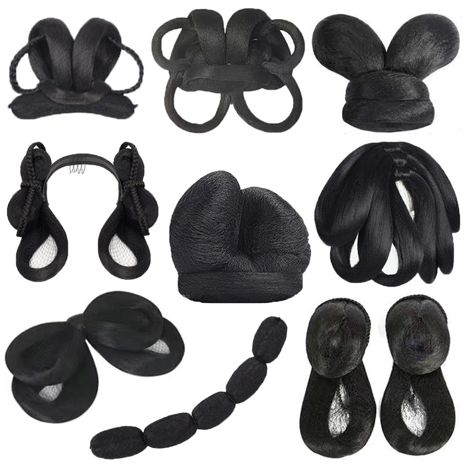 Synthetic Ancient Costume Hair Bun Chinese Antique Style Ponytail Wig Hair Accessories Suitable For Women's Cosplay Parties