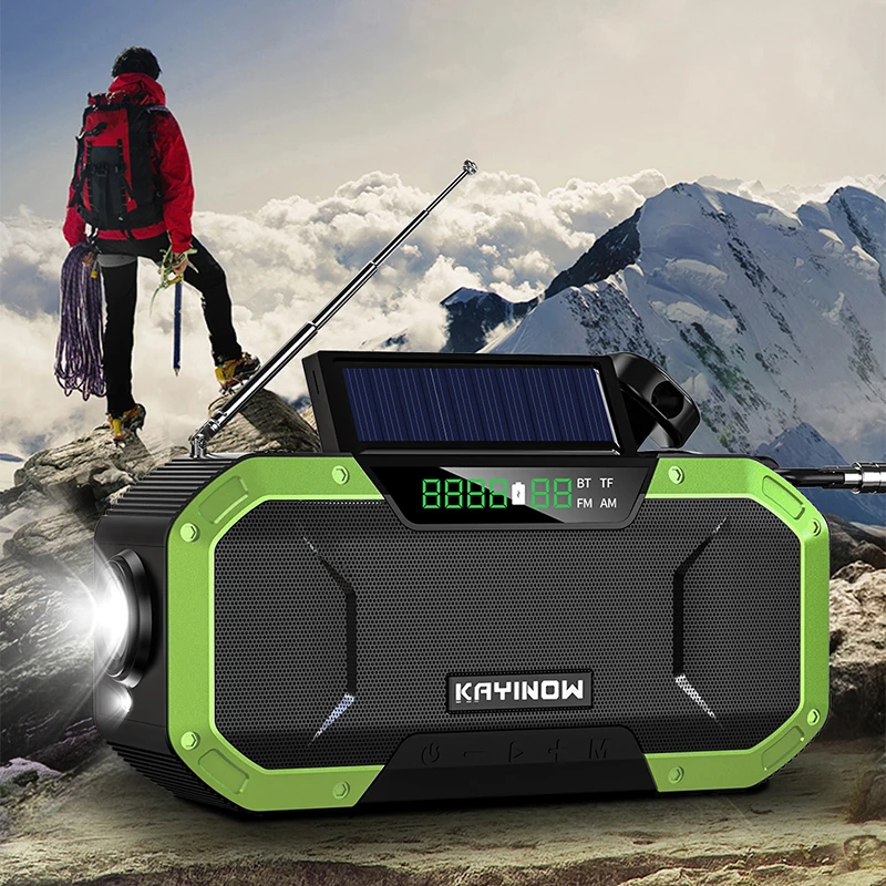 Am/fm/noaa Compact Long-lasting Multi-functional Versatile Built-in Solar Panel All-in-one Portable Radio Emergency Preparedness