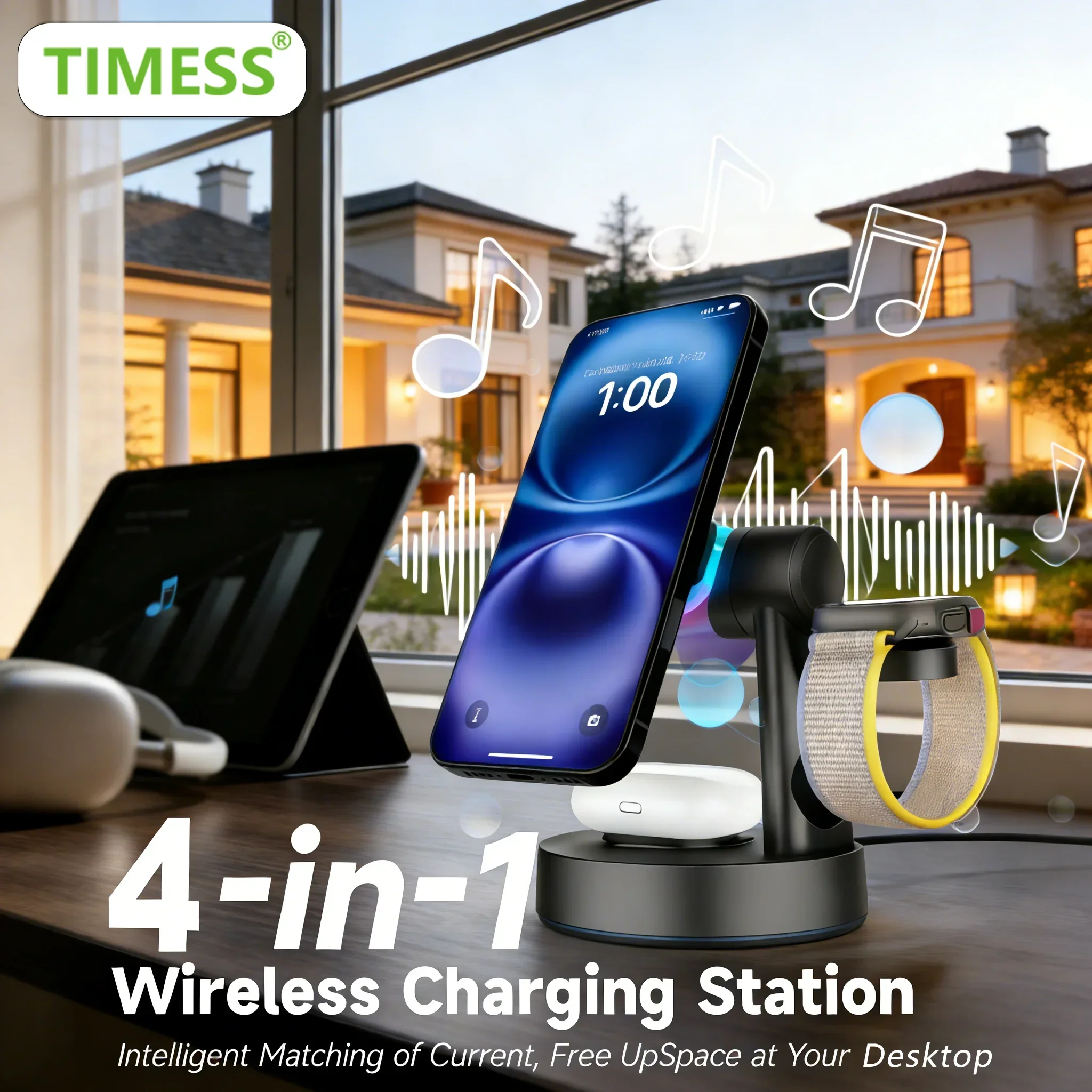 timess-qi22-fast-charger-speaker-wireless-charger-for-iphone-17-16-15-14-13-pro-max-for-airpods-for-apple-watch-samsung-watch