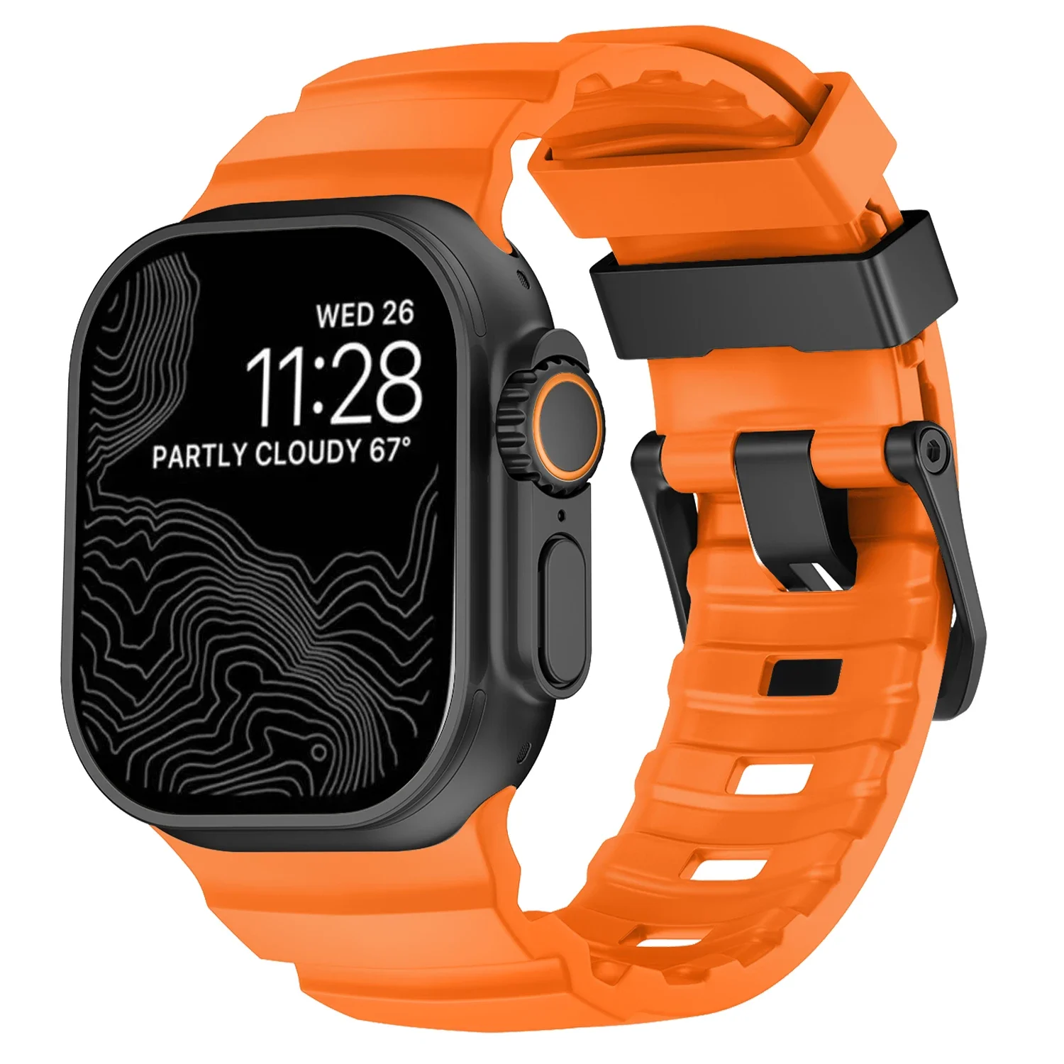 NONE Trail Silikonarmband für Apple Watch Ultra 3 2 49 mm Armband 46 mm 45 mm 44 mm Sportarmband für iWatch Serie 11 10 Ultra 9 8 7 6 SE3 8