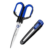 Fizz Scissors Fluorine Coating All Purpose Safe Stainless Sharp Art Knife For Cutting Adhesive Tape