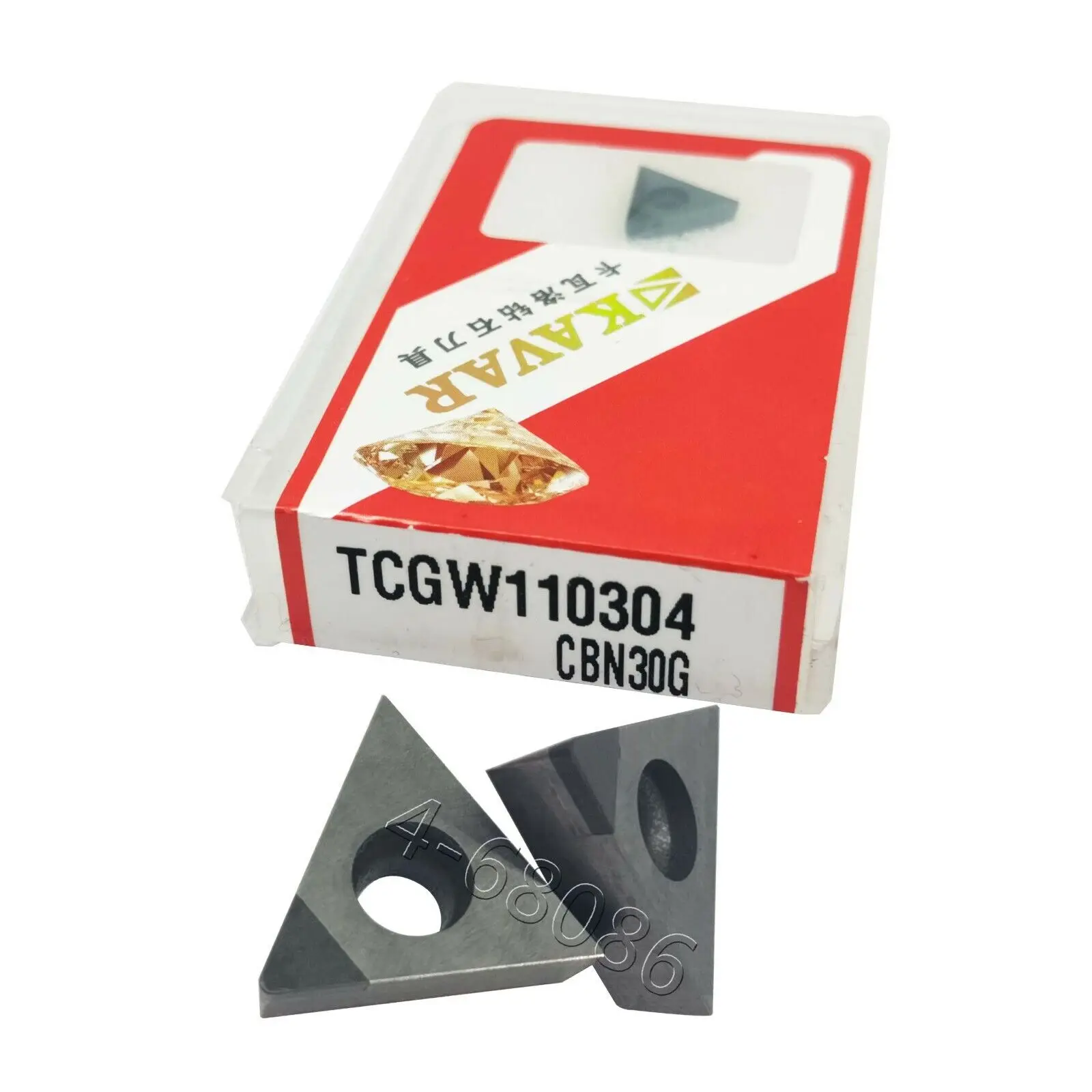 

TCGW110302 CBN30 / TCGW110304 CBN30 / TCGW110308 CBN30 Cubic Boron Nitride Insert Turning Insert for Machining Harden Steel