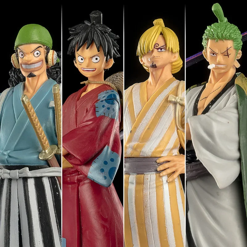 Figura de ONE PIECE de 4 emperadores, caja ciega de Anime, caja misteriosa, Shanks, Teach, Luffy, Buggy, Zoro, la mejor caja sorpresa