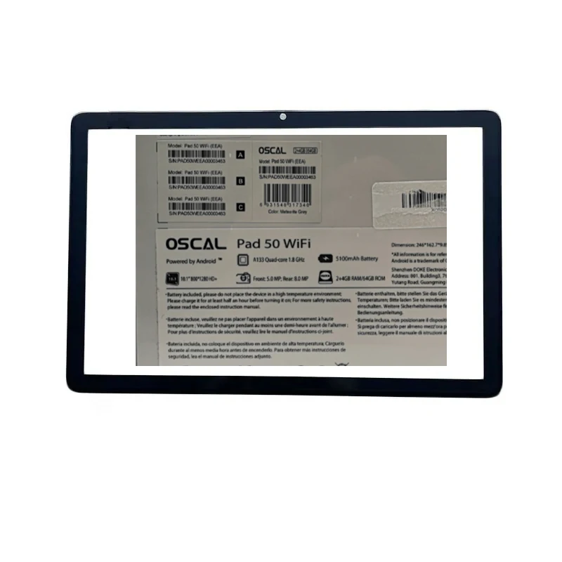 

10,1-дюймовый сенсорный экран для планшета Oscal PAD 50, WIFI, емкостная панель дигитайзера, сенсорный планшет, замена внешней стеклянной панели