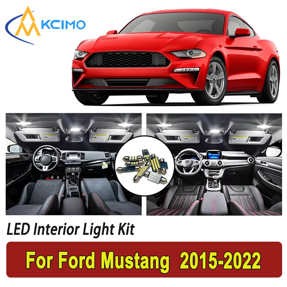 

New Light Bulb For Ford Mustang (2015-2022) Premium Bright LED Interior Dome Map Trunk Light Kit Car Led Lamps Car LED Lights