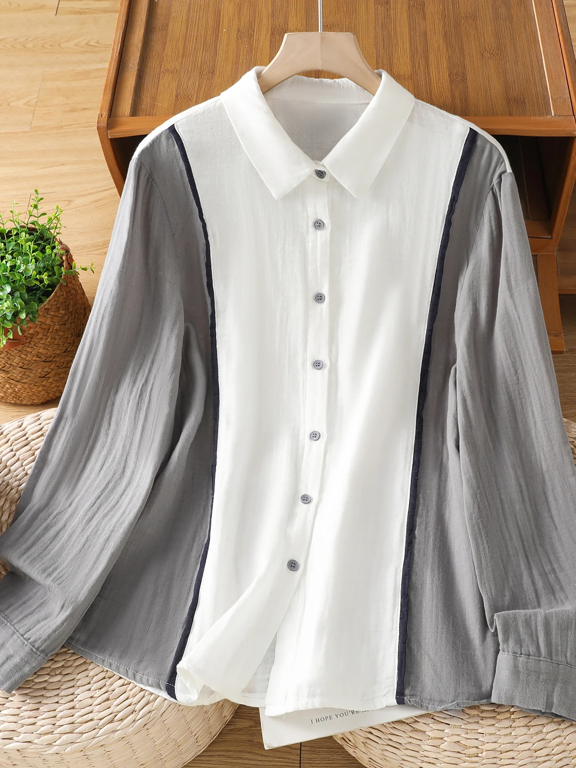 Anti-Aging-Baumwolle irt Damen Loose Long Sve Base Layer Top Doppelschicht Baumwollgarn Casual Sle Frühling Herbst 2025