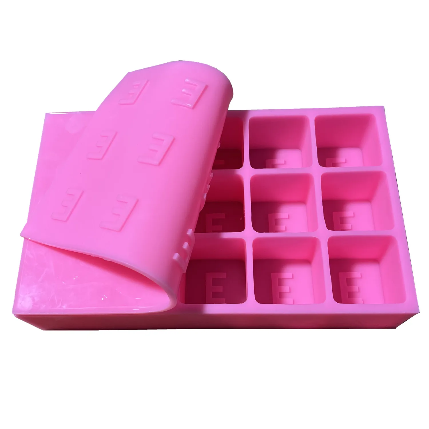 Customize Cubic Bath Bomb Soap Molds with Logo Custom Silicone Soap Tray Mould for Soap Making