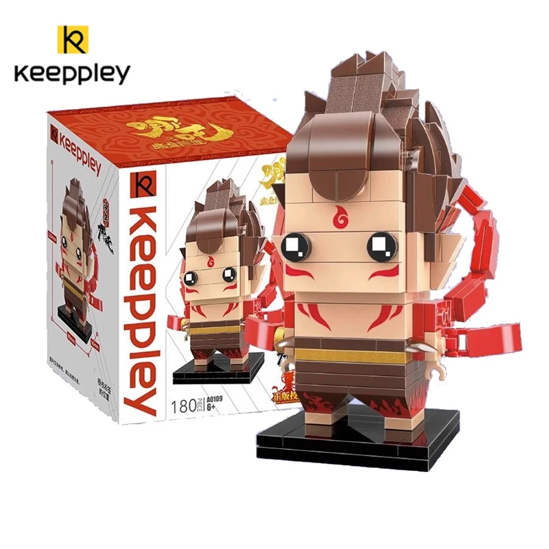 keeppley building blocks Chinese animation movie peripheral collection figures Nezha assembled model toys birthday gifts