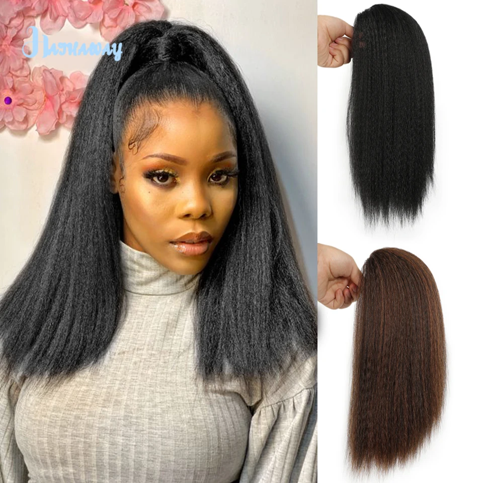 12 Inch Short Hair Ponytail Female Synthetic Grab Clip Fluffy Natural High Ponytail Wig Shopping Commuting Daily Wear Ponytail