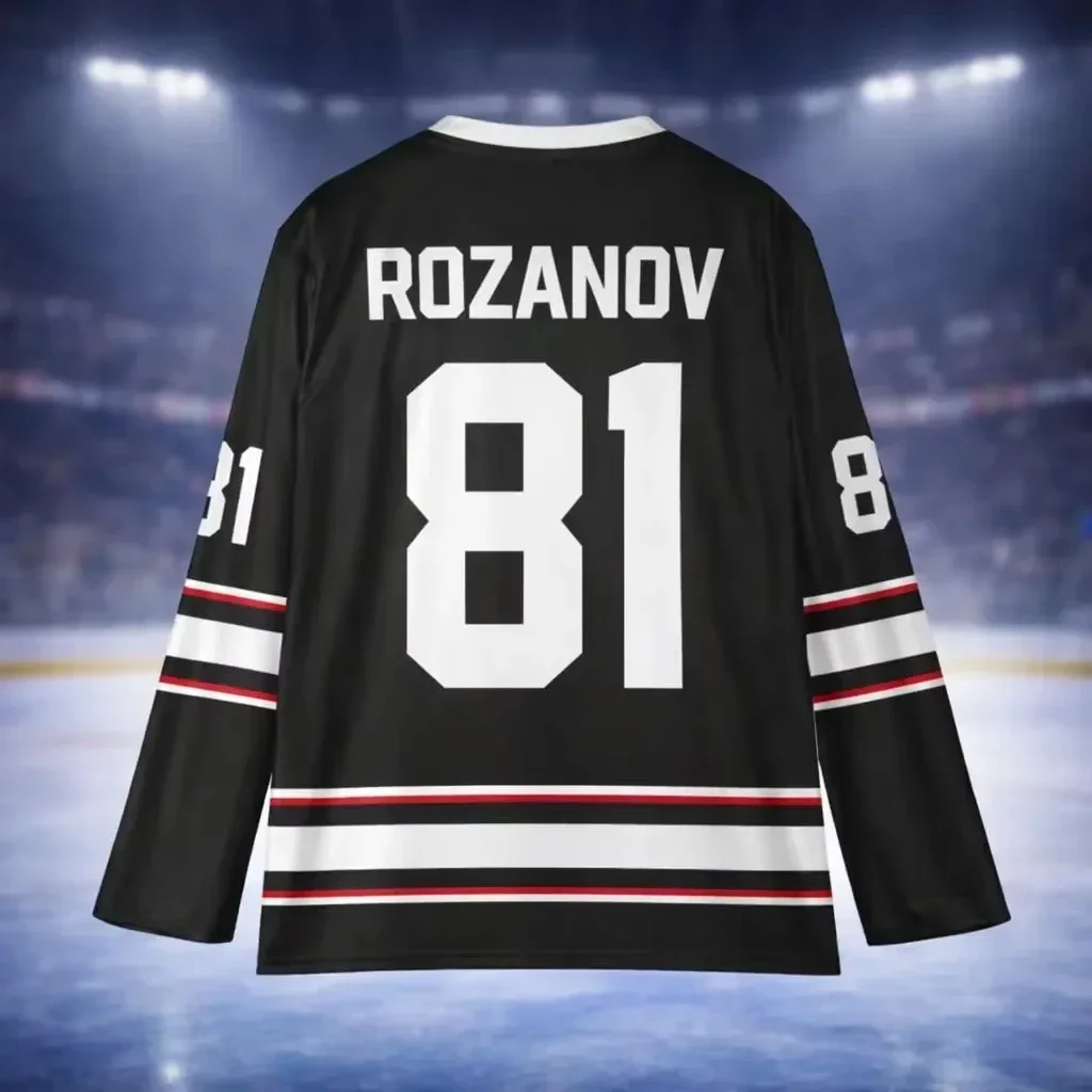 Heated Rivalry inspiriertes Ilya Rozanov & Shane Hollander Hockey-Trikot Hollanov Merch Hudson Williams Connor Storrie Fan-Trikot – Detail 7