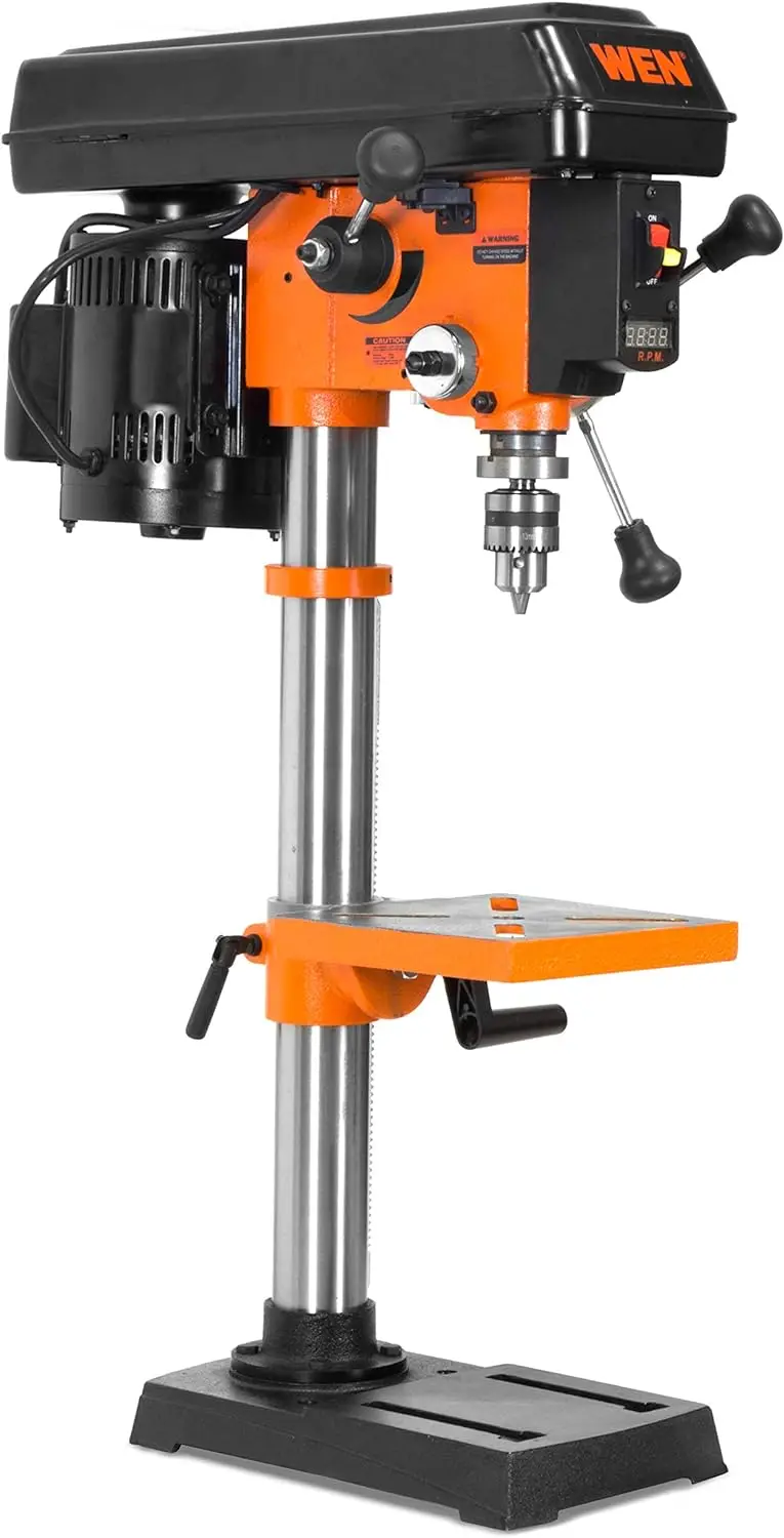 WEN 4212T 5-Amp 10-Inch Variable Speed Cast Iron Benchtop Drill Press with Laser