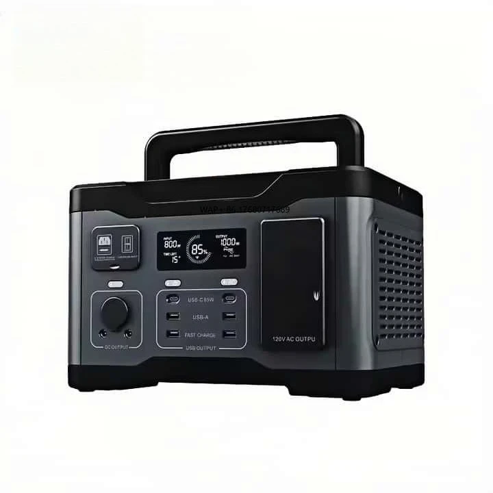 Ansimsgo 1000W Portable Solar Power Station Rechargeable 110V Battery Fast Charger with Light Emitting Diode Car Jump Starter