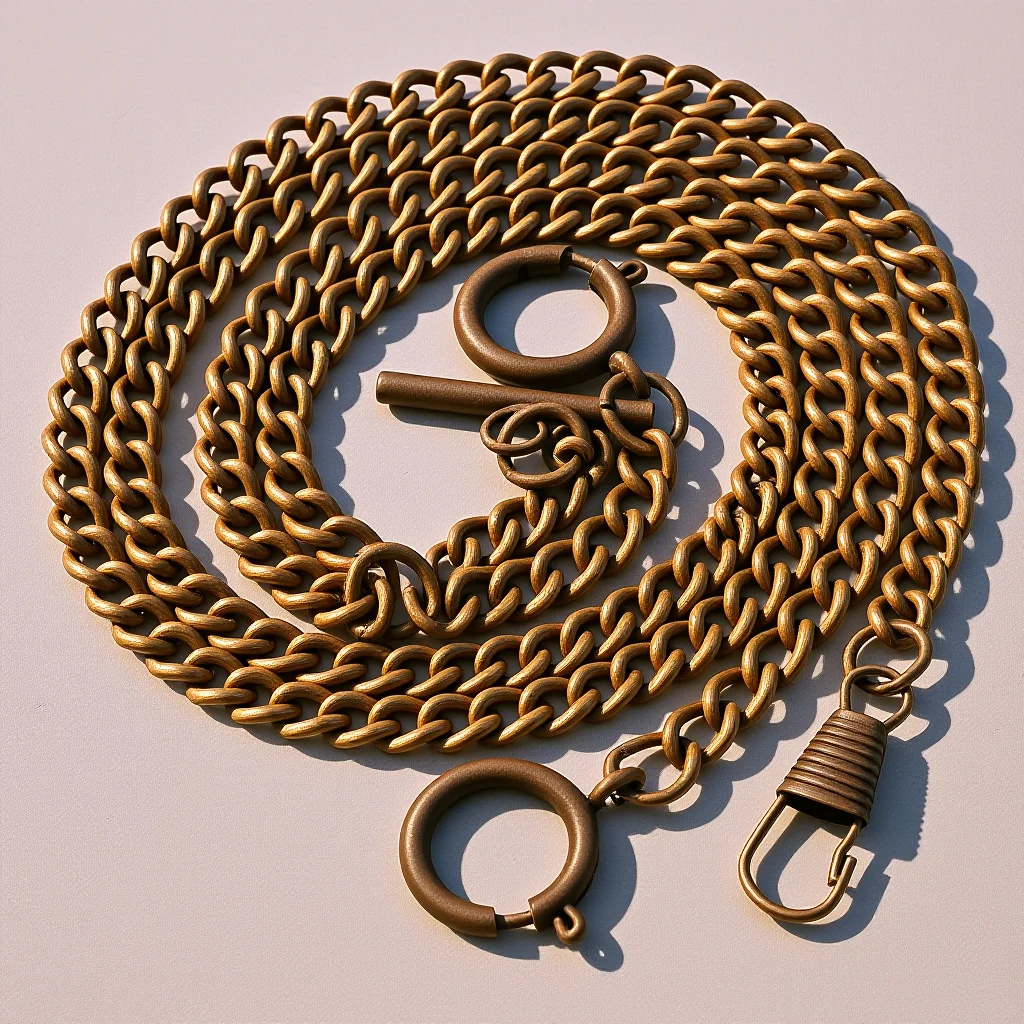 

Men Pocket Watch Chain Metal Round Buckle Design for Wallet Jeans Jacket Decor Hanging Accessory Gift for Him DIY Clothing Vest