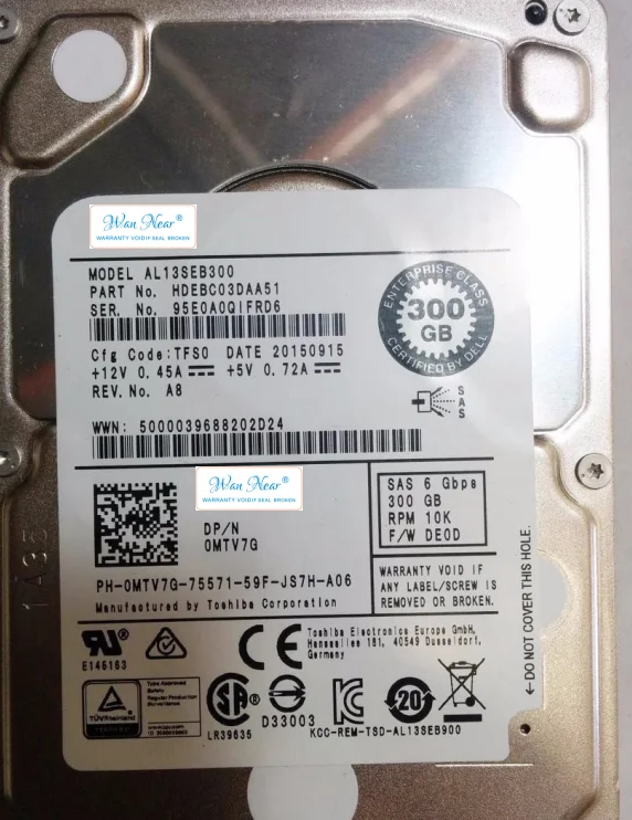 

Для 300G 10K SAS 2,5 6GB 0MTV7G MTV7G