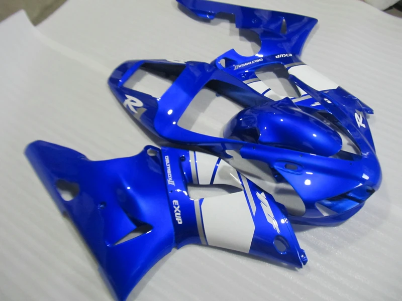 New hot moto parts Fairing kit for Yamaha YZF R1 98 99 blue white fairings set YZFR1 1998 1999 DC08