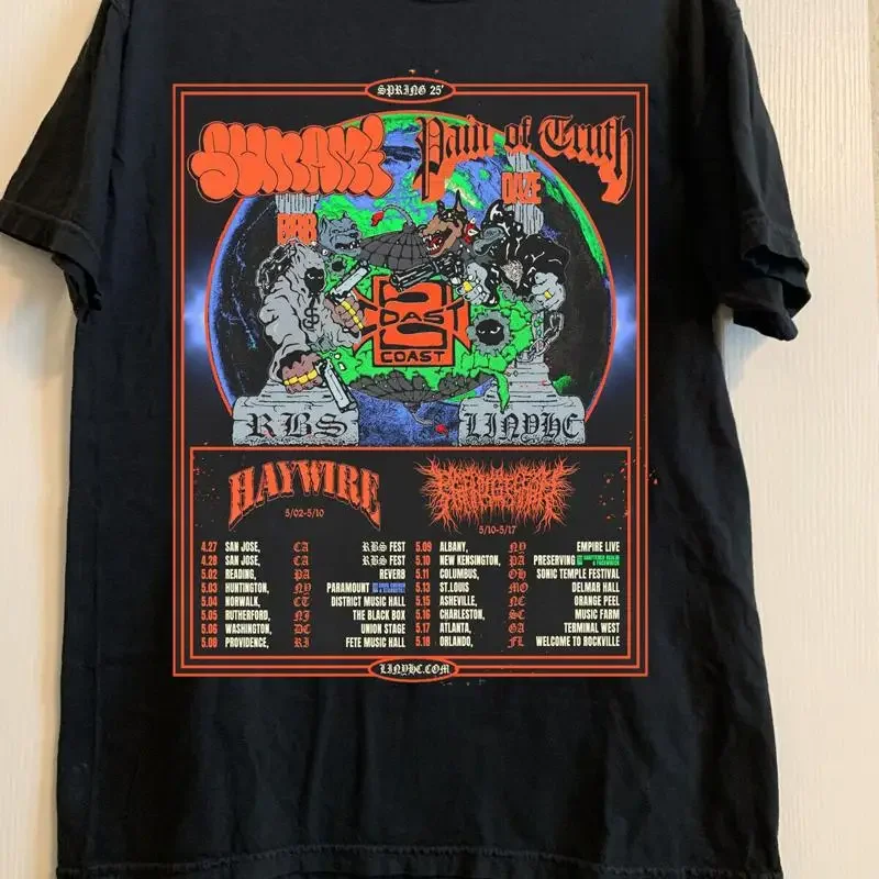 PAIN OF TRUTH and SUNAMI Tour 2025 For Fan Full Size S to 5XL T shirtQA284
