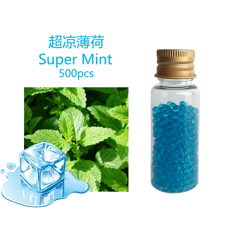 500pcs Cigarette Capsule Mixed Fruit Flavor Menthol Mint Beads Explosion Cigarette Pops Crush Ball Smoking Accessories