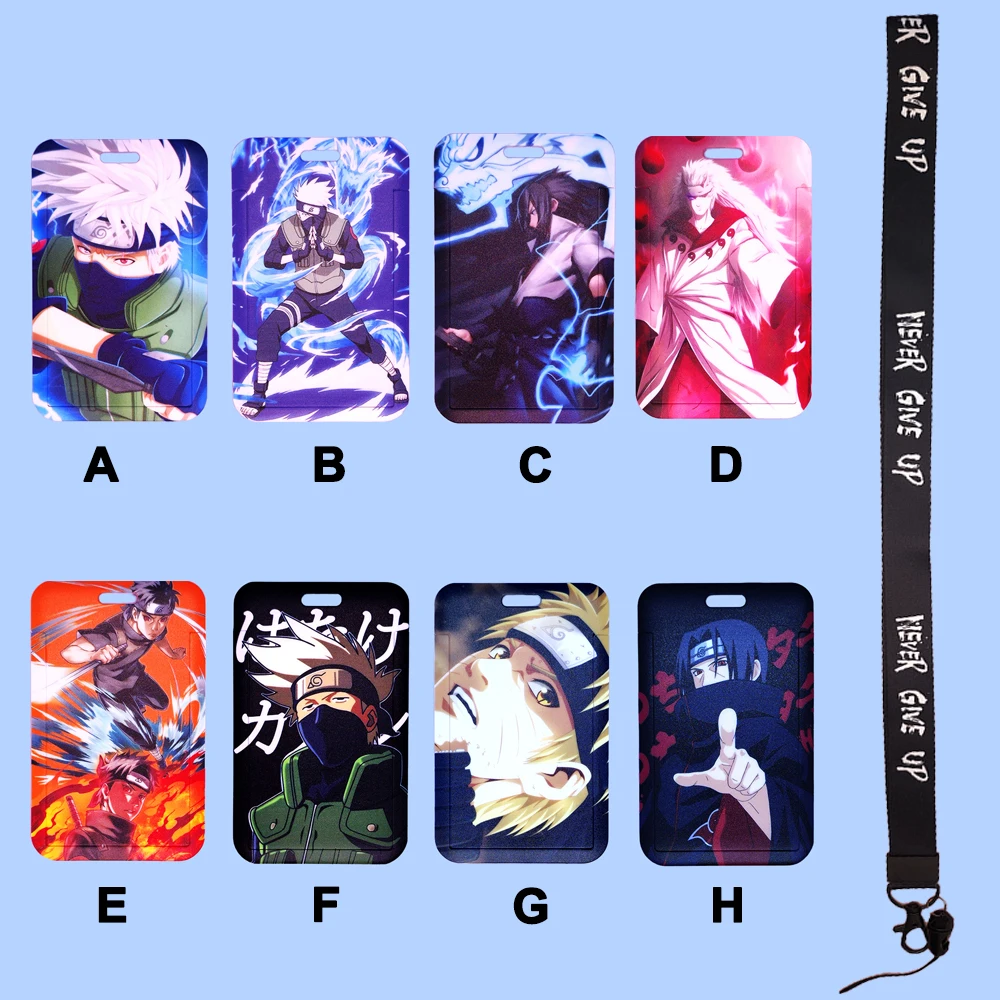 

Anime Naruto Lanyard Realism Card Holder Case Necklace Keychains Accessories Id Bus Cover Card Set Sleeves Halloween Gift